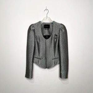 Maison Scotch jacquard cropped blazer